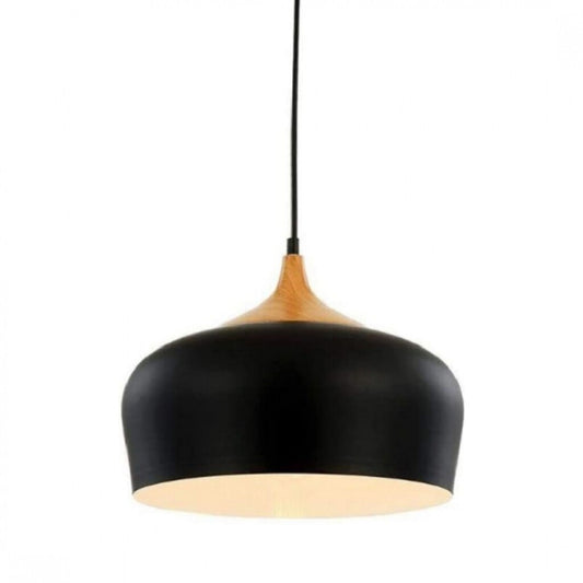 Campana estilo nórdico de aluminio y símil madera