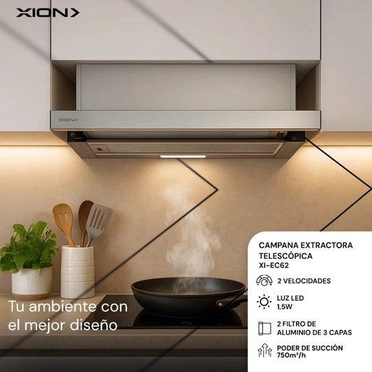 campana extractora telescopica acero inox 60cm