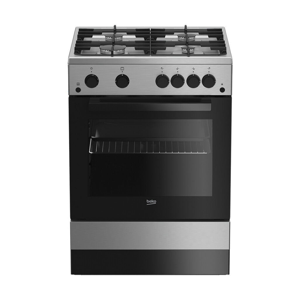 Cocina a gas 65L con grill 60cm Beko FSGT62130DXO