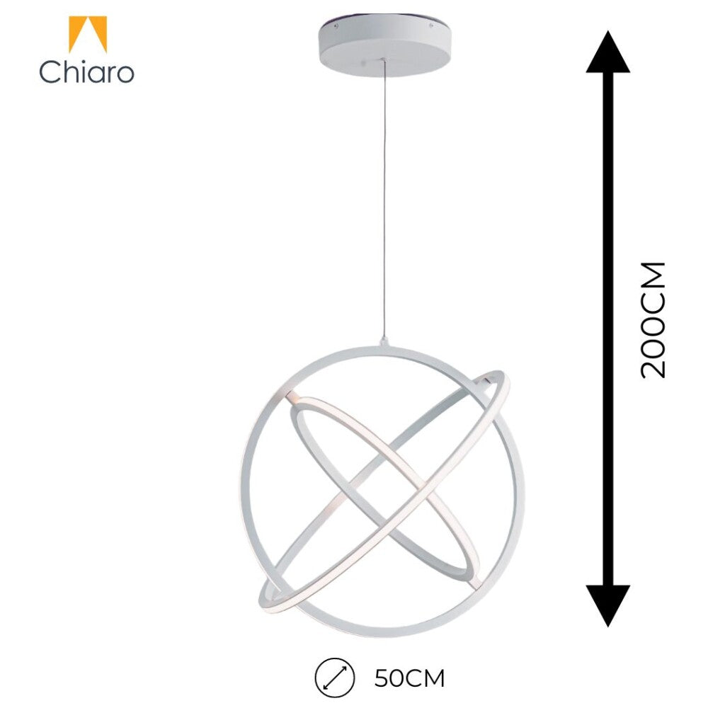 Colgante Led Diseño Átomo tres aros 80W Dimerizable