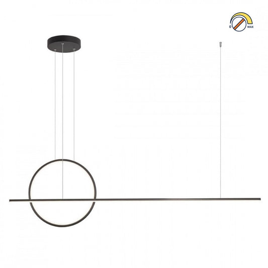 Colgante Led linea y anillo 49W Dimerizable