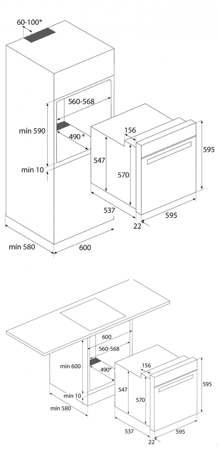 Horno – HBB 510 negro