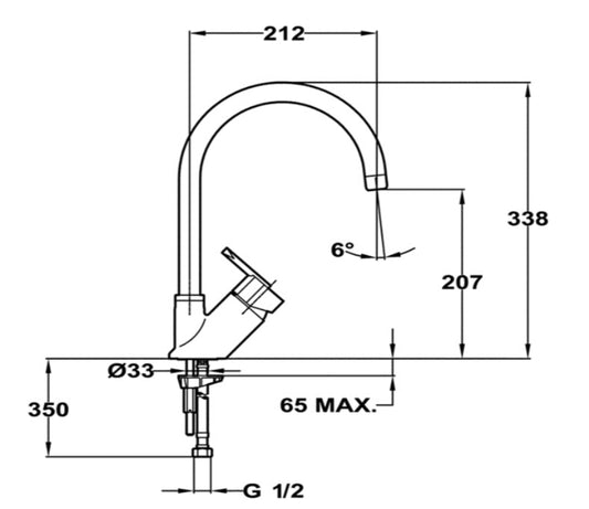 Grifo monocomando TEKA de cocina ELAN – cromo
