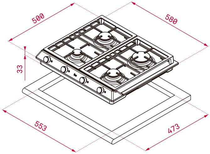 Anafe – EX 60.1 c/doble anillo
