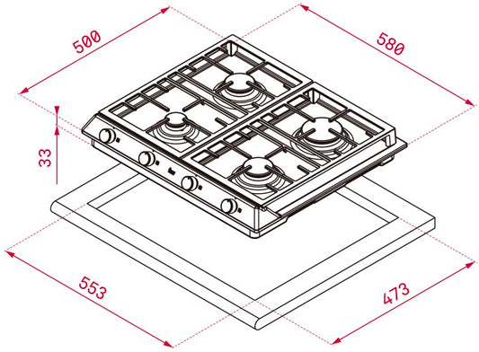 Anafe – EX 60.1 c/doble anillo