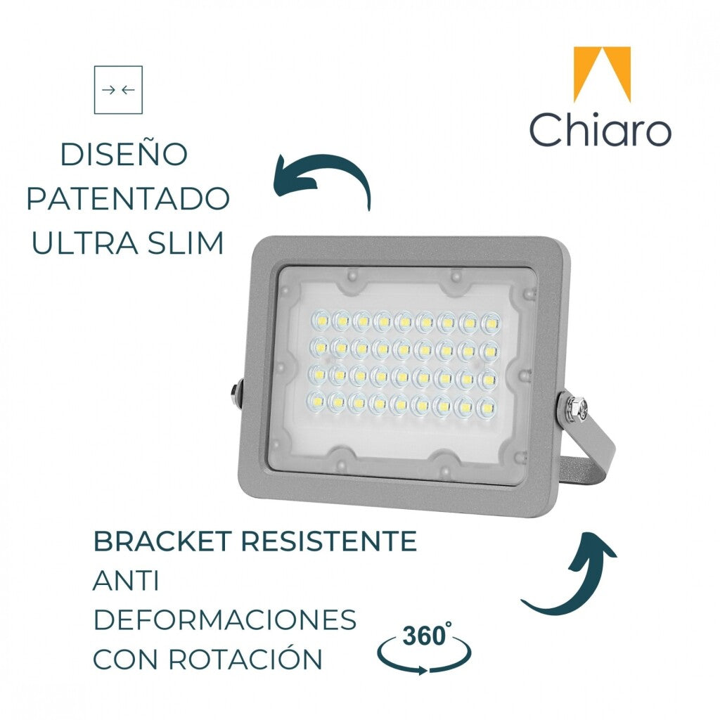Foco Led Reflector 30w Slim Smd, Chip Led Lumileds