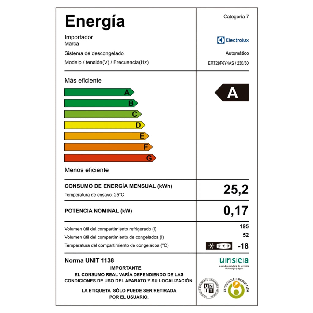 heladera refrigerador inverter Electrolux 262Lts