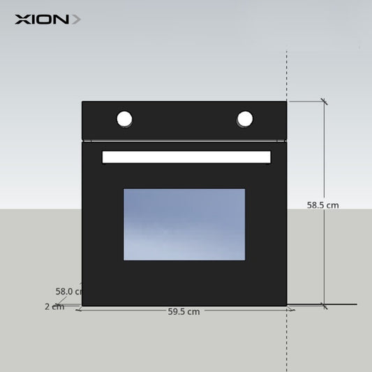 horno de empotrar 60 cm mecánico frente vidrio negro