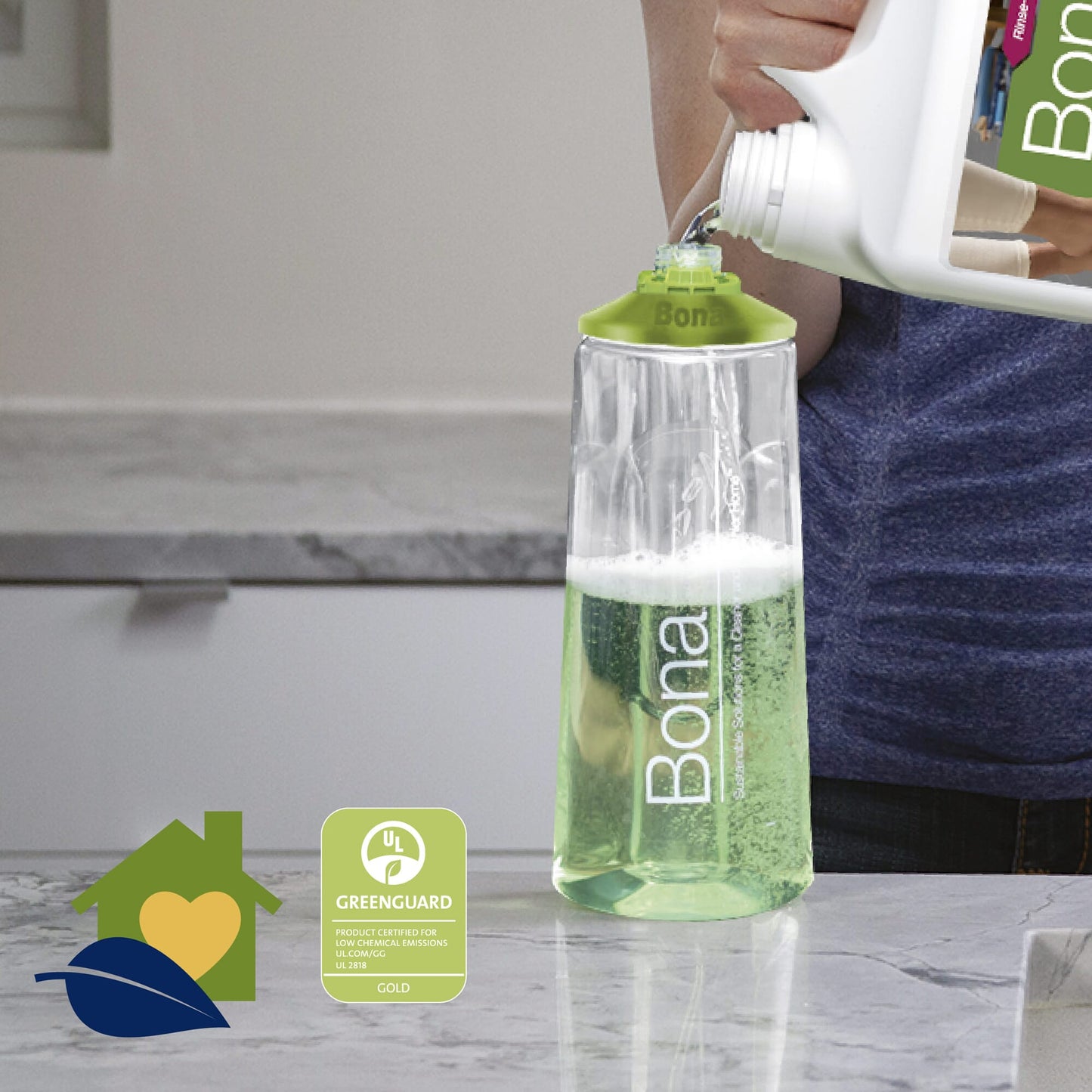 Bona Cartucho Spray Mop - Limpiador pisos de cerámica, vinílicos, laminados