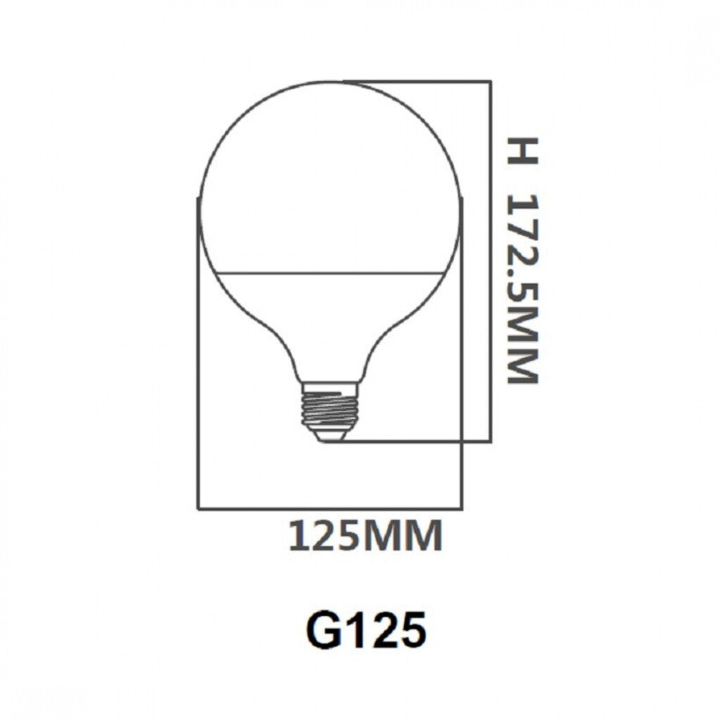 Lampara Led Globo opal 20w G125 E27