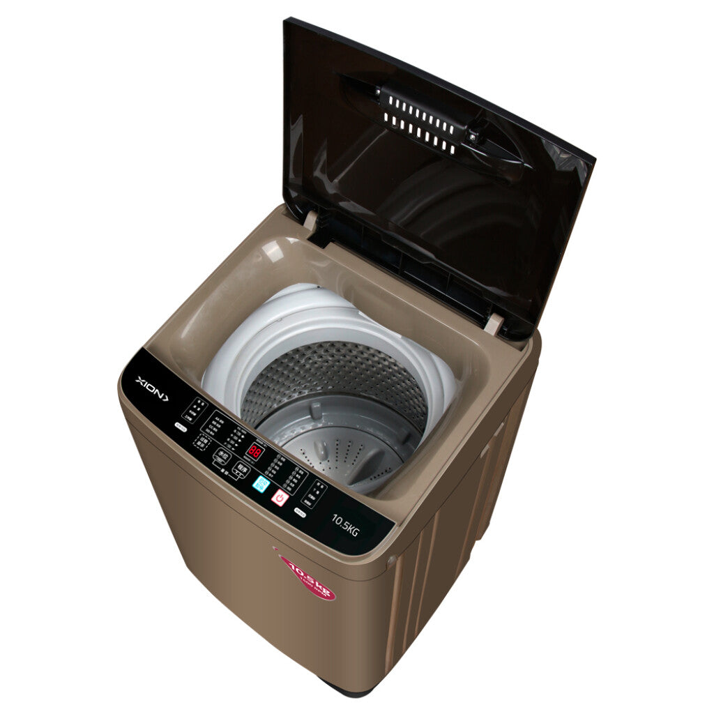 lavarropa vertical de carga superior con bomba 10,5 kg