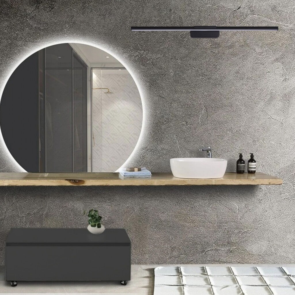 Luminaria Barra de led lineal 90cm negra 16w