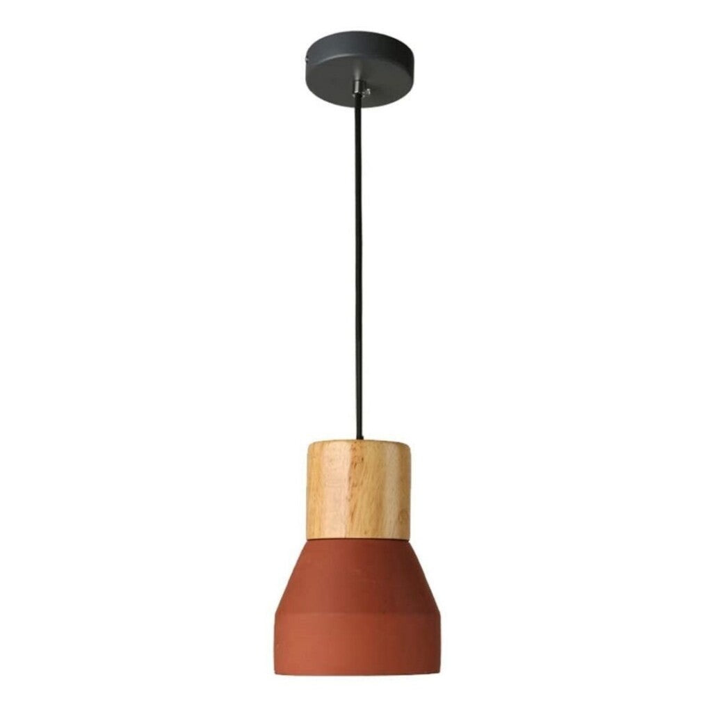 Luminaria de cemento y madera 12.5*16cm