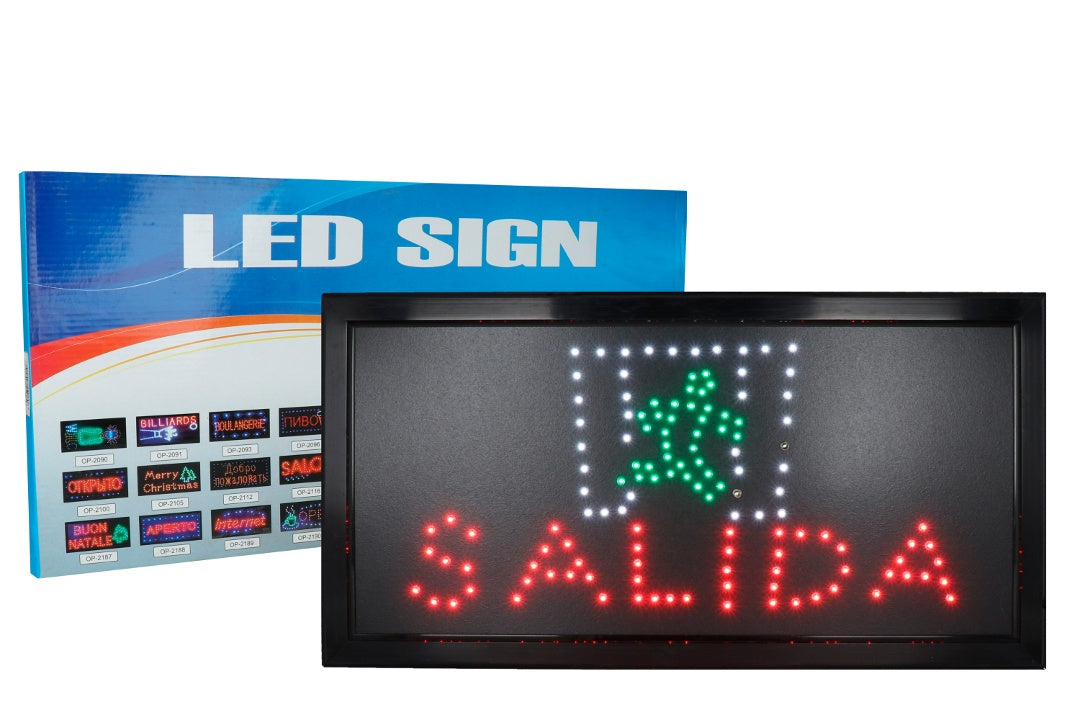 Cartel led salida 48 x 25 cm