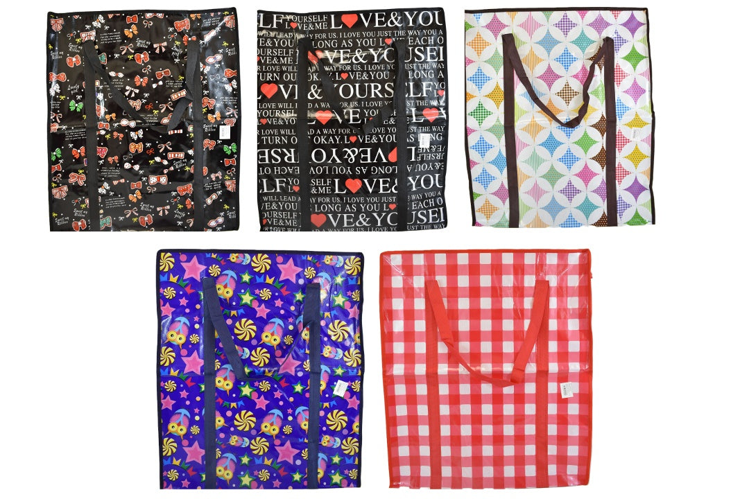 Bolsa plastillera con asas y cierre 66 x 55 cm