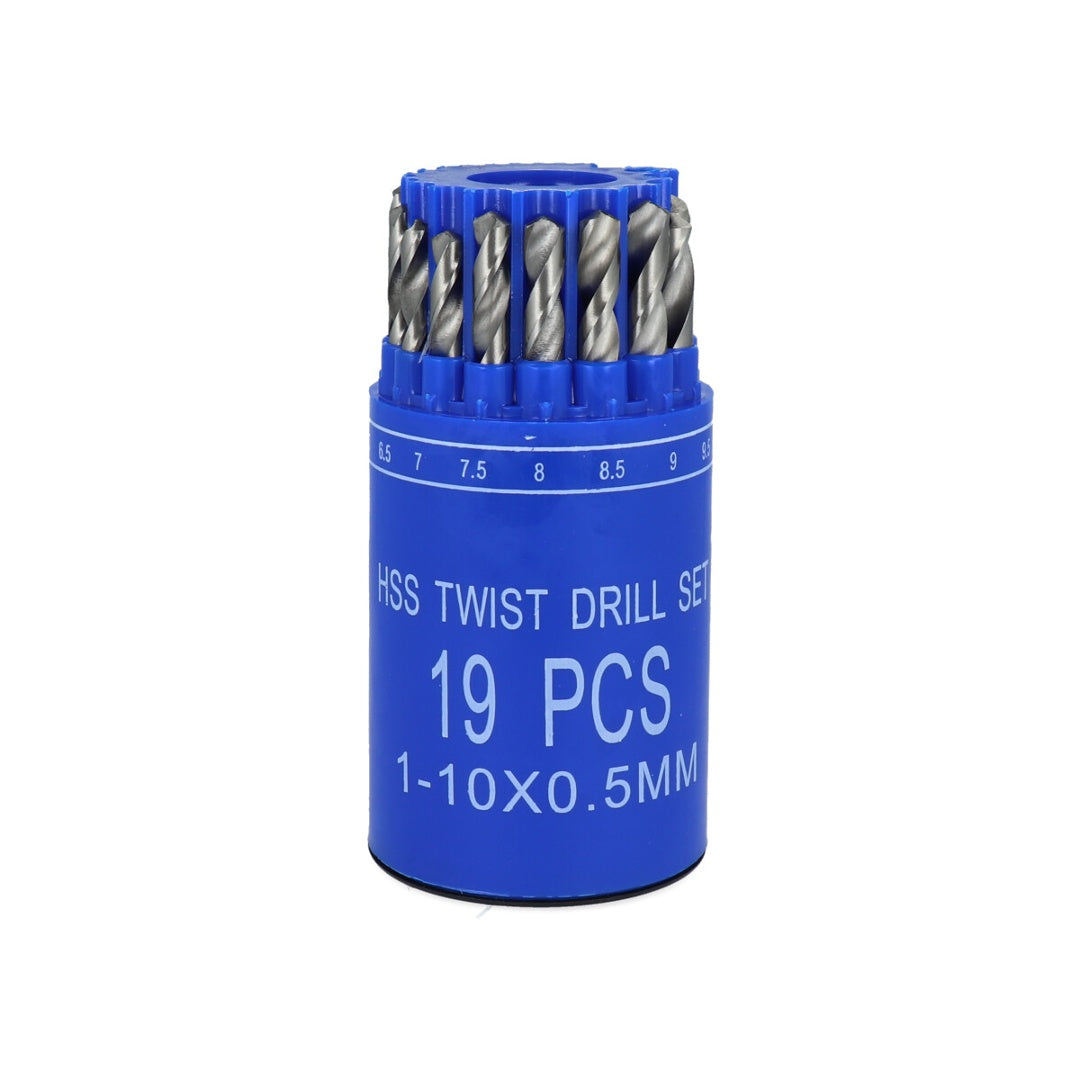 Mechas para taladro en estuche 19 pcs - 7 x 14 cm