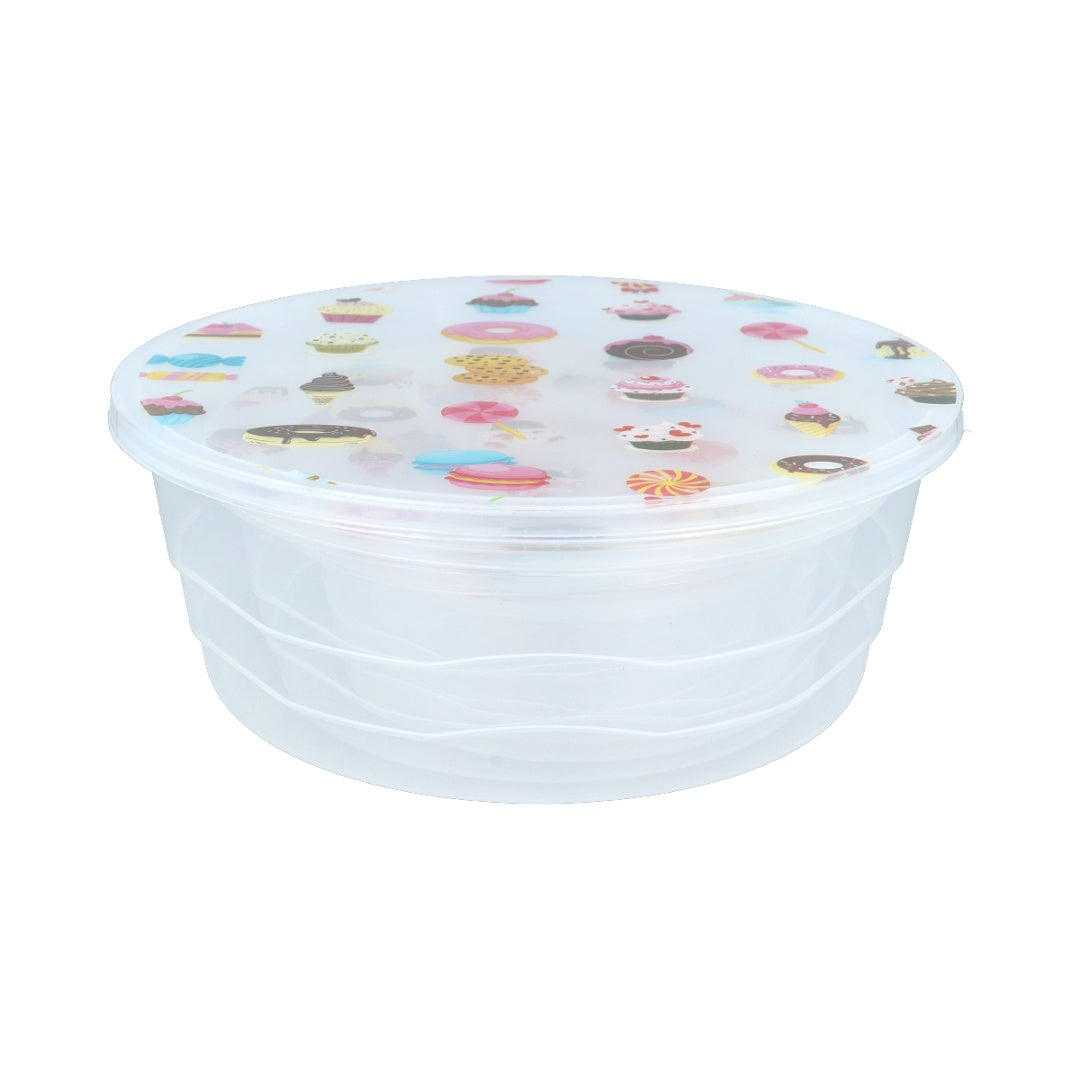 Recipientes plásticos redondos x 4 unidades - 15 a 24 cm
