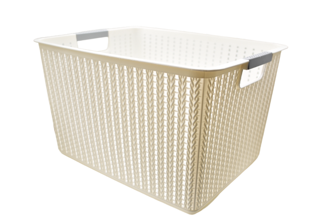 Canasto labrado con asas 35x26x21cm