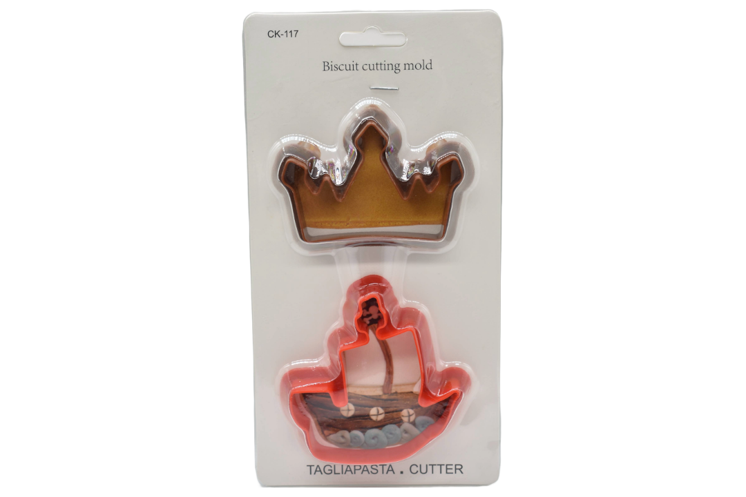 Moldes cortantes para galletas corona 10cm.
