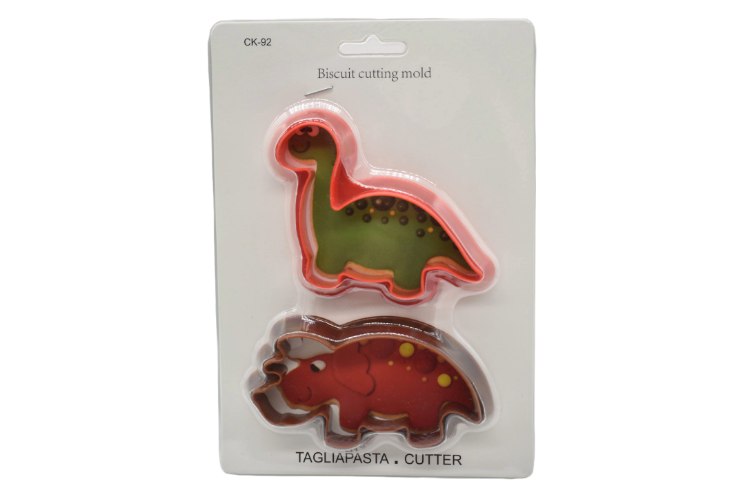 Moldes cortantes para galletas dino 10cm.
