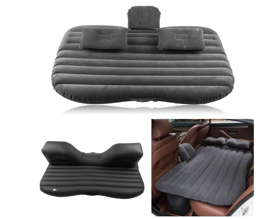 Colchón inflable gris para auto 130x84x35 cm