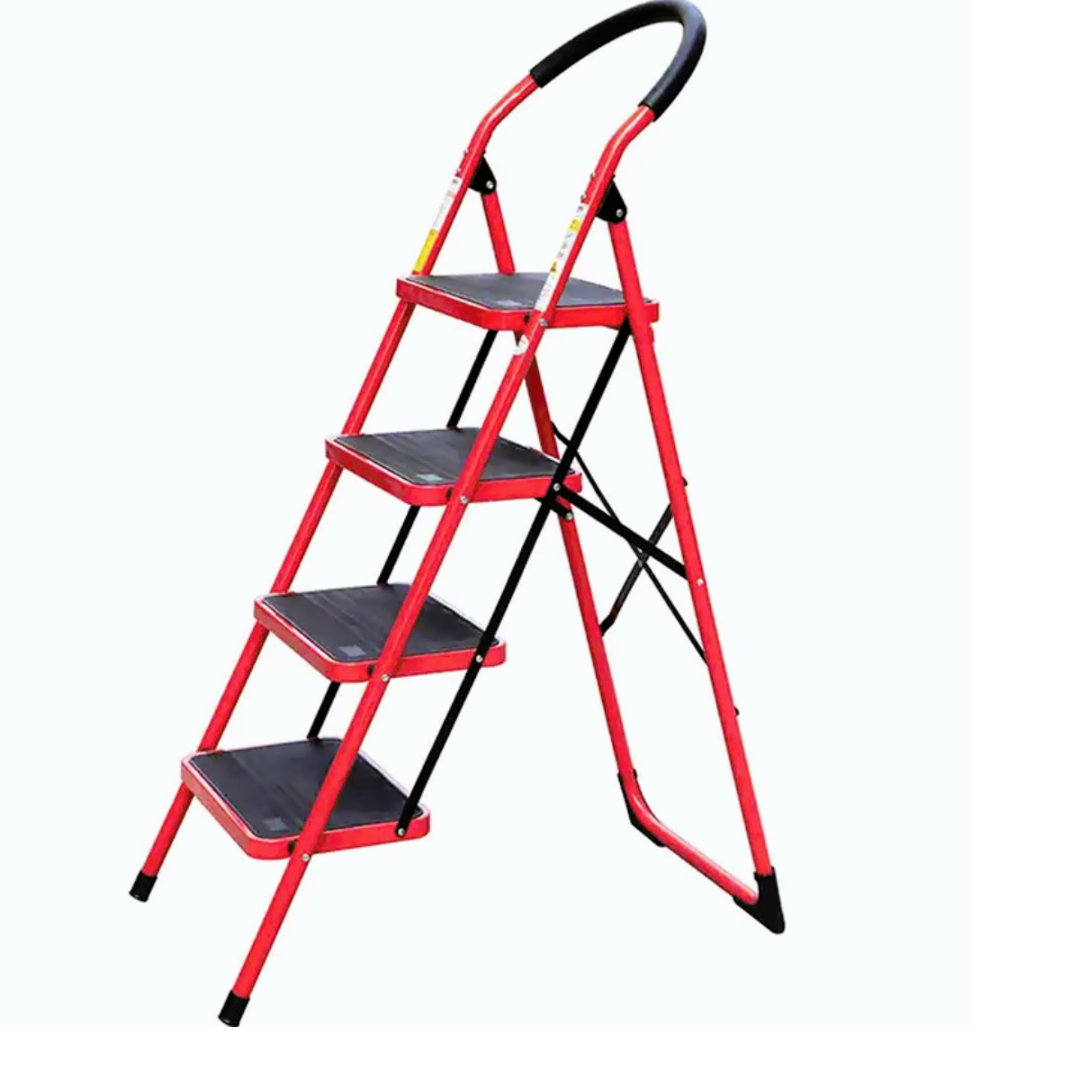 Escalera plegable de hierro 4 escalones antideslizantes VIGORE