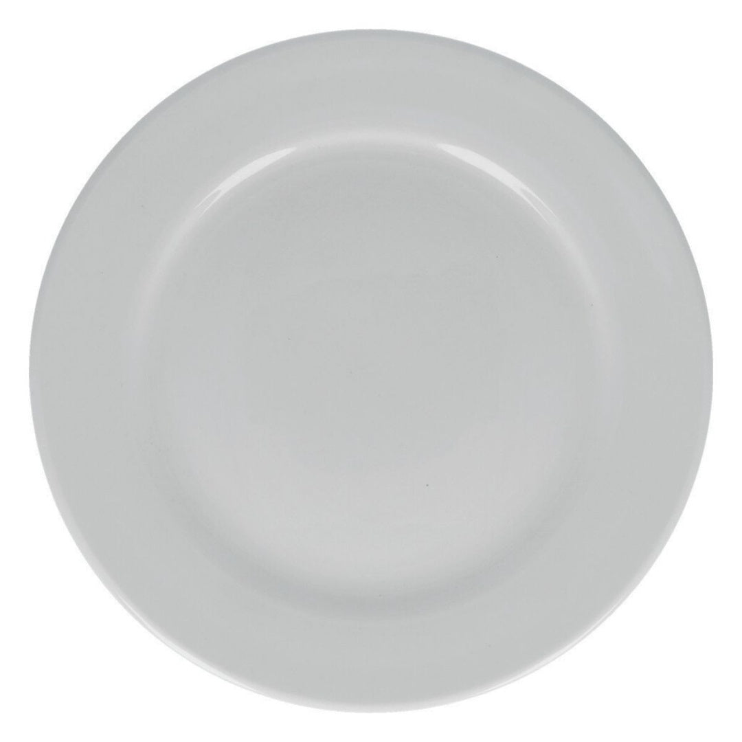 Plato llano de cerámica blanco 26.5cm