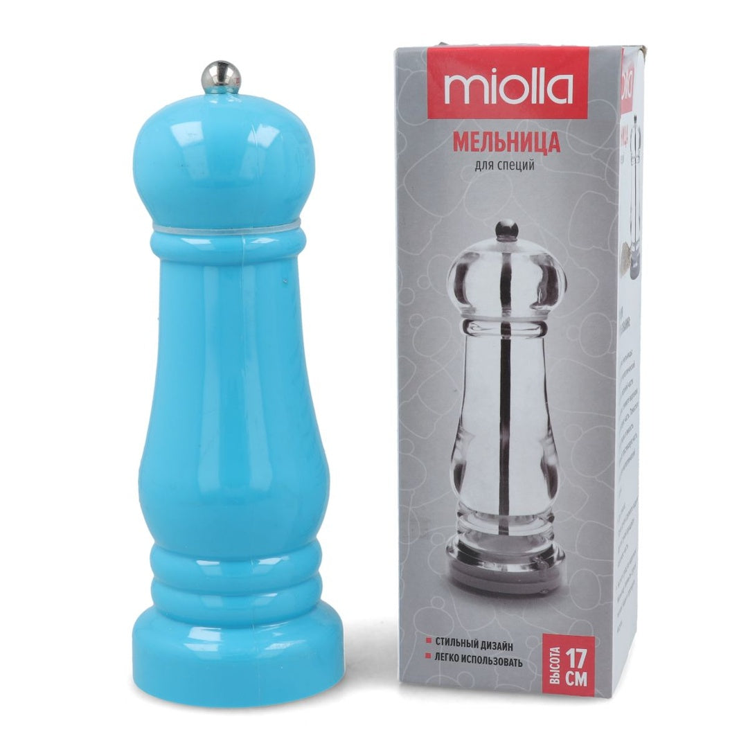Molinillo para pimienta de acrílico celeste 16x5.5cm