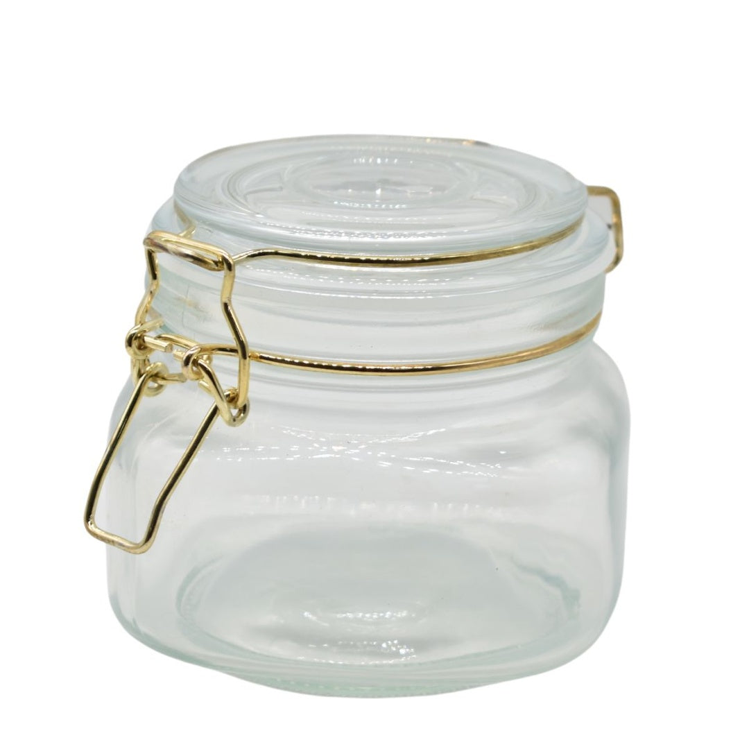 Recipiente de vidrio para conservar alimentos 10x11cm.