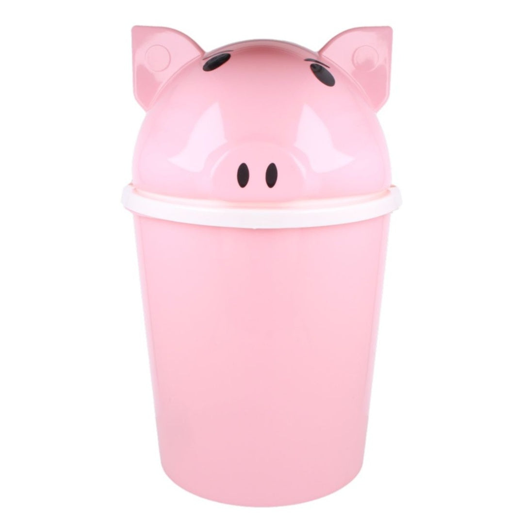 Papelera para residuos diseño cerdito rosa 12 L