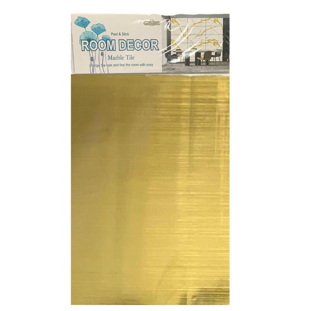 Placa autoadhesiva para pared dorada 30x60cm