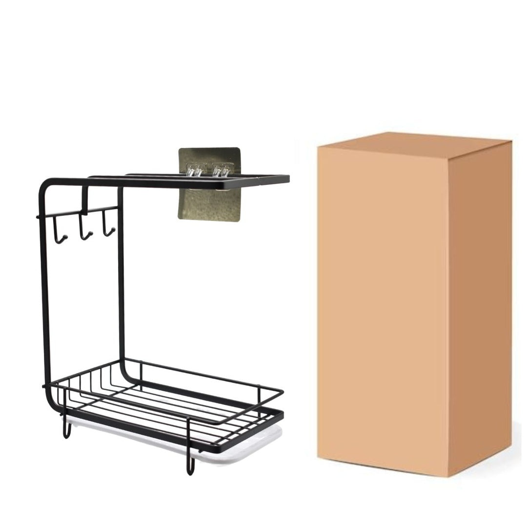 Organizador negro adhesivo para cocina 23x18x13.5cm