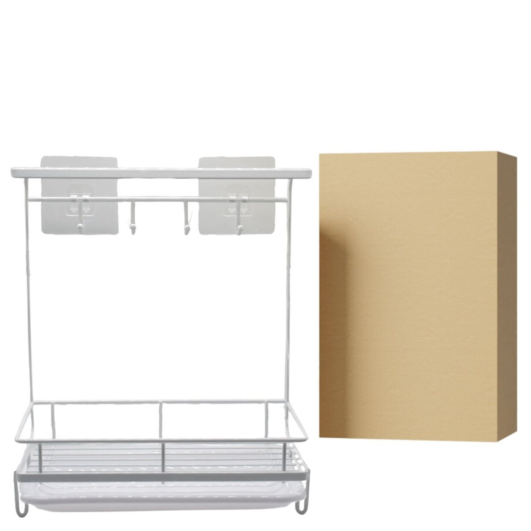 Organizador blanco adhesivo para cocina 24x19x12cm