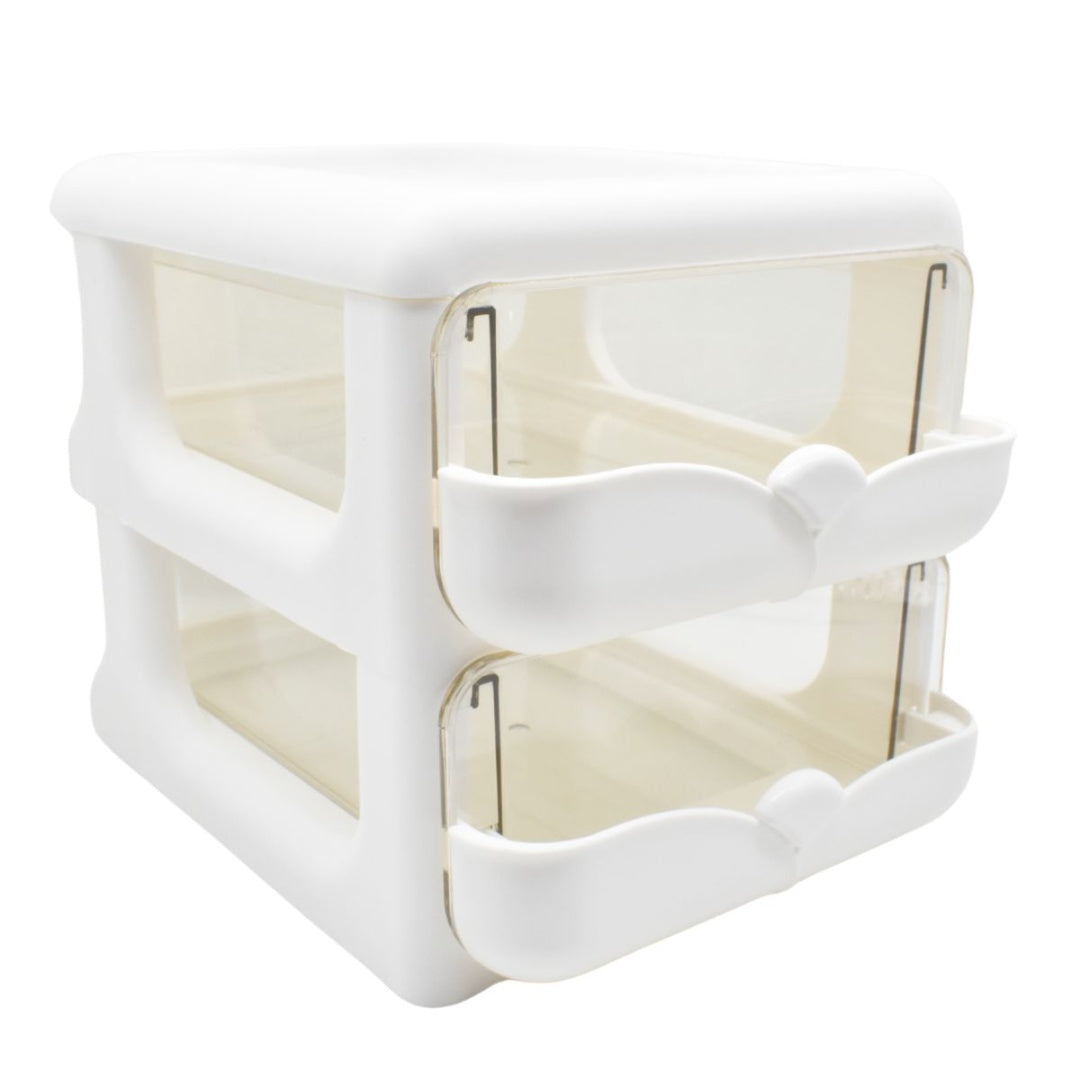 Organizador plástico con cajones 13x13x20cm