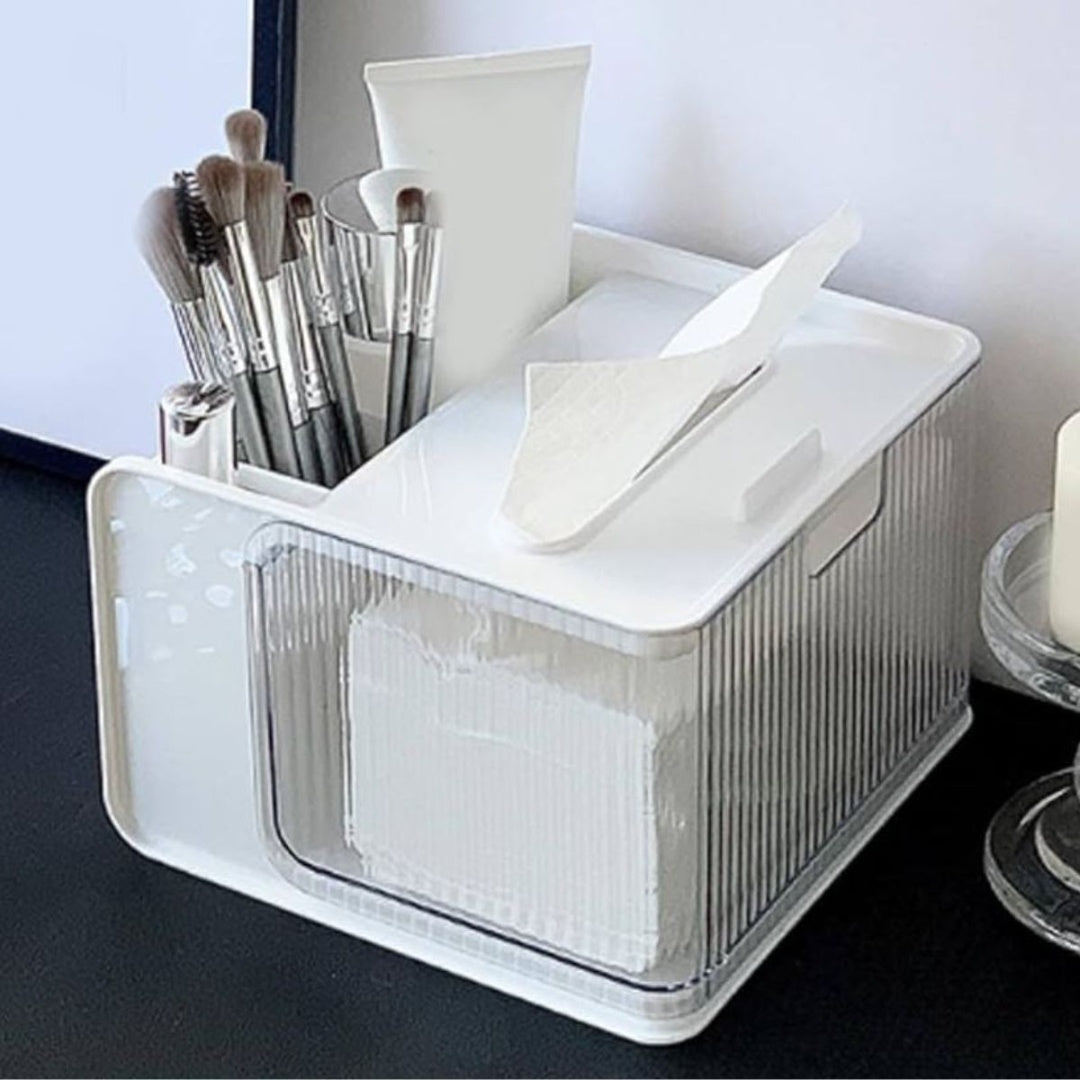 Organizador con dispensador de servilletas 17x17x11.5cm