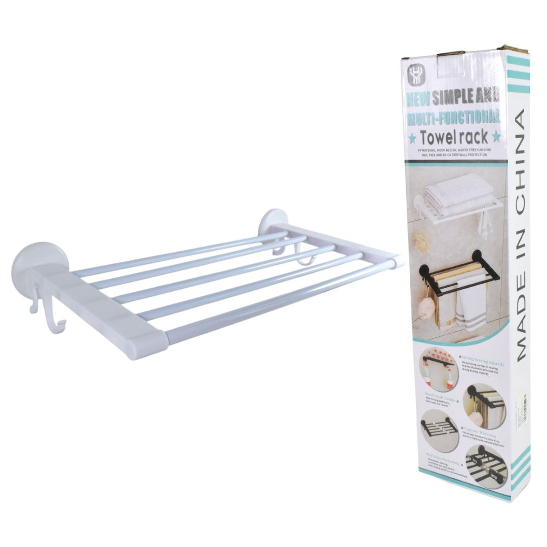 Soporte toallero blanco 48x24cm