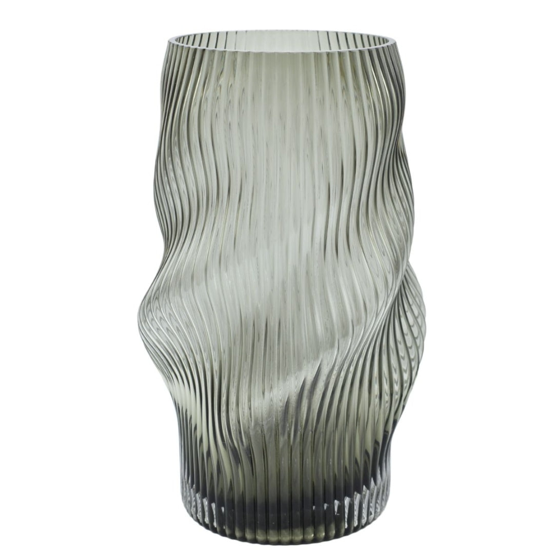 Jarrón de vidrio decorativo 25x11cm