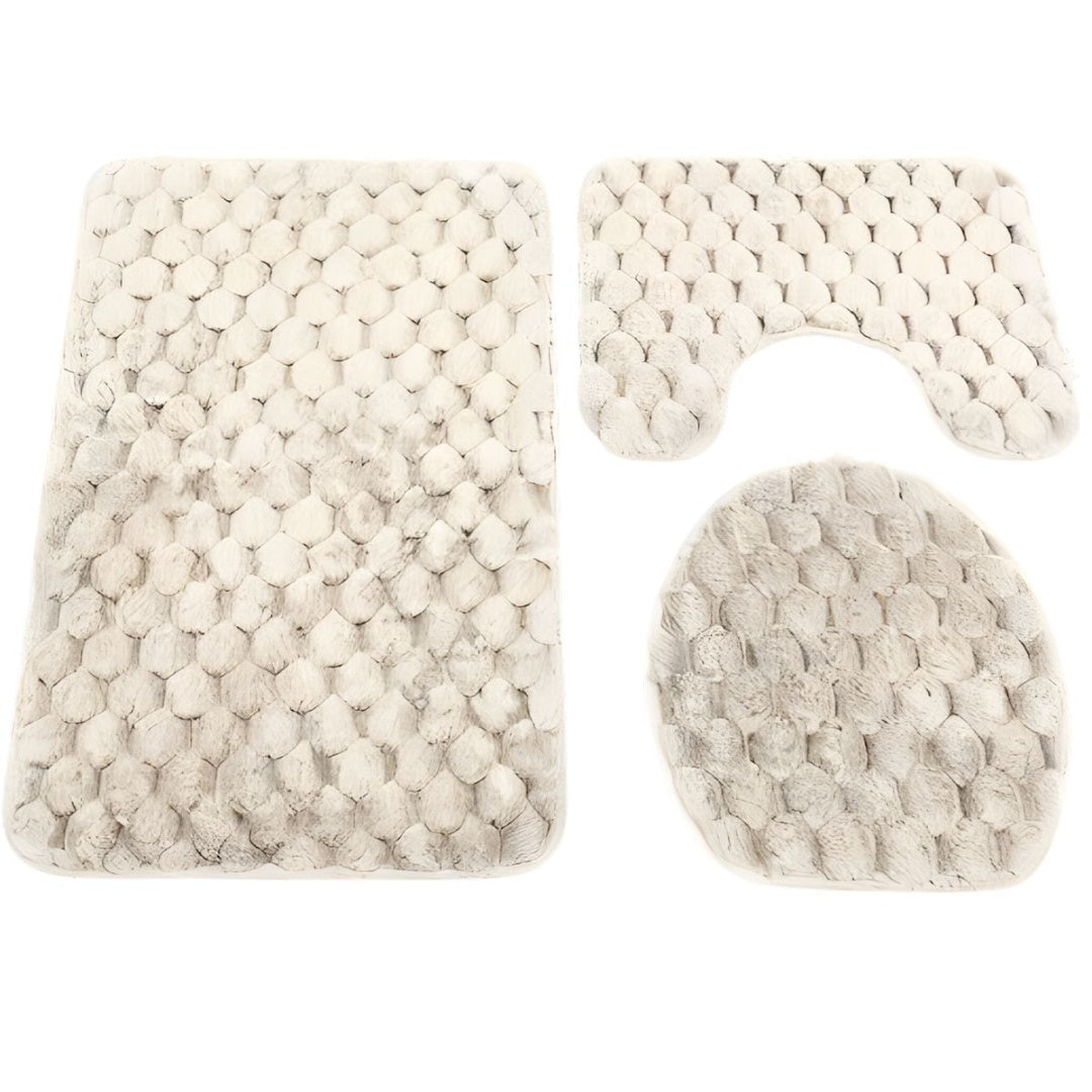 Set de alfombras de baño 3pcs. Beige