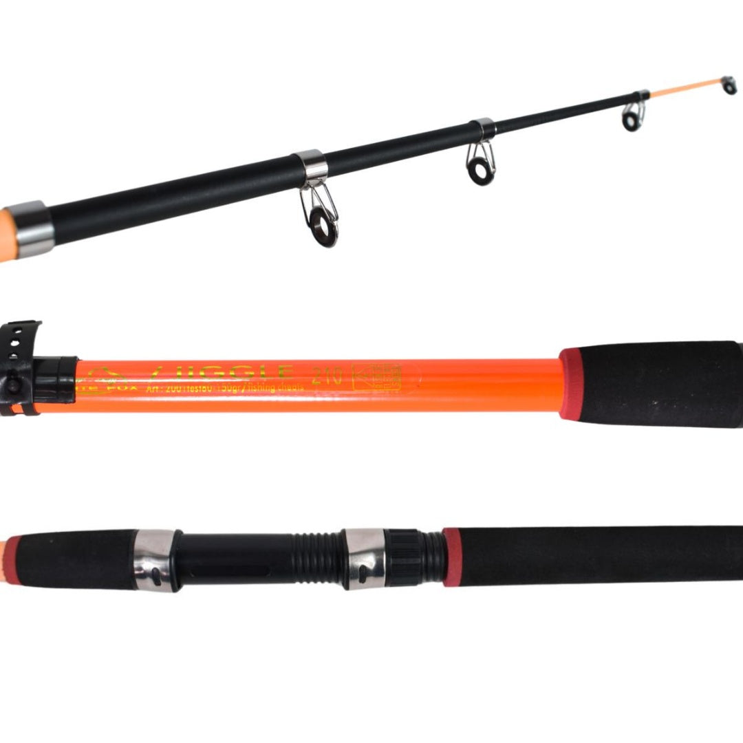 Caña de pesca extensible 1.80Mts. Naranja