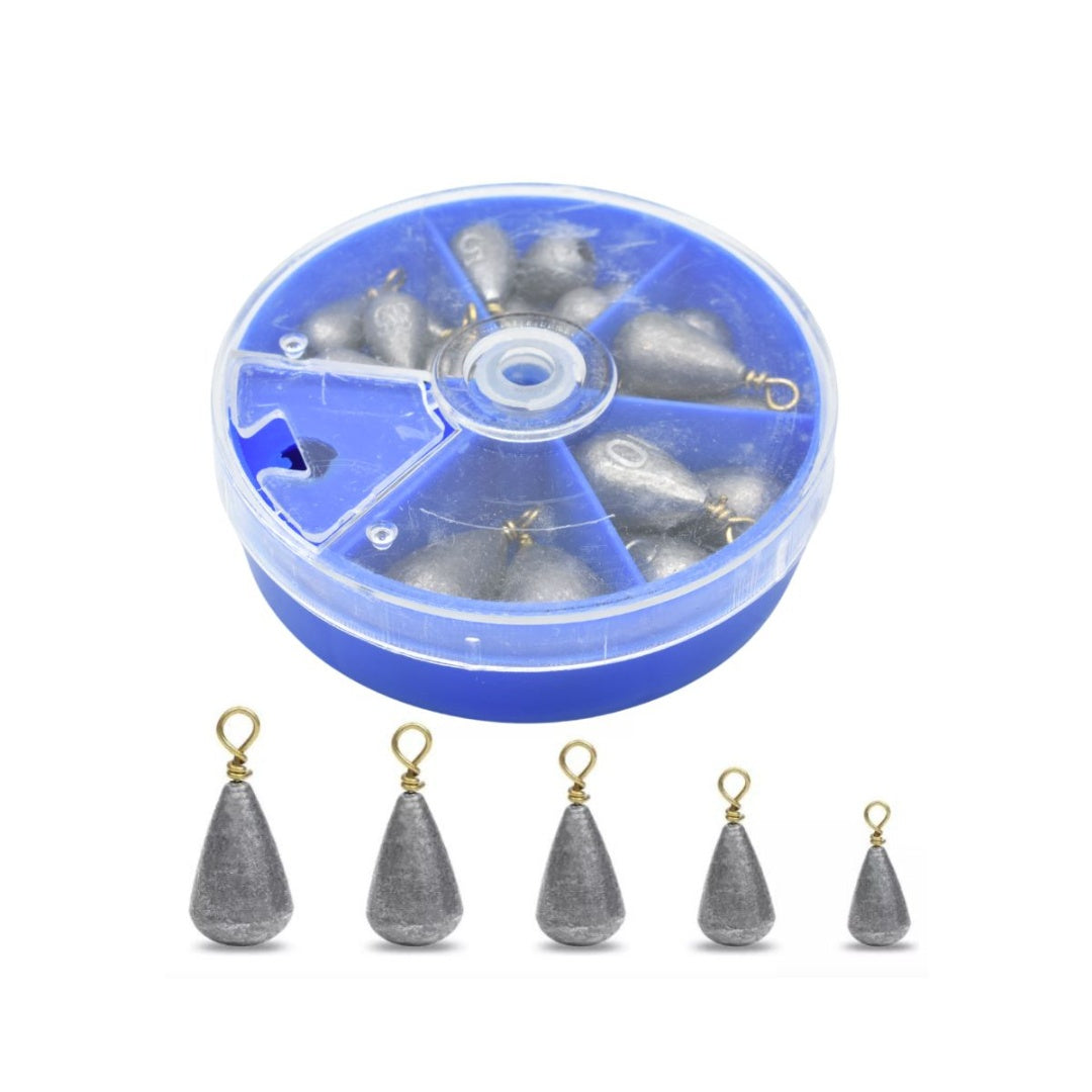 Plomadas de pesca en estuche 22pcs