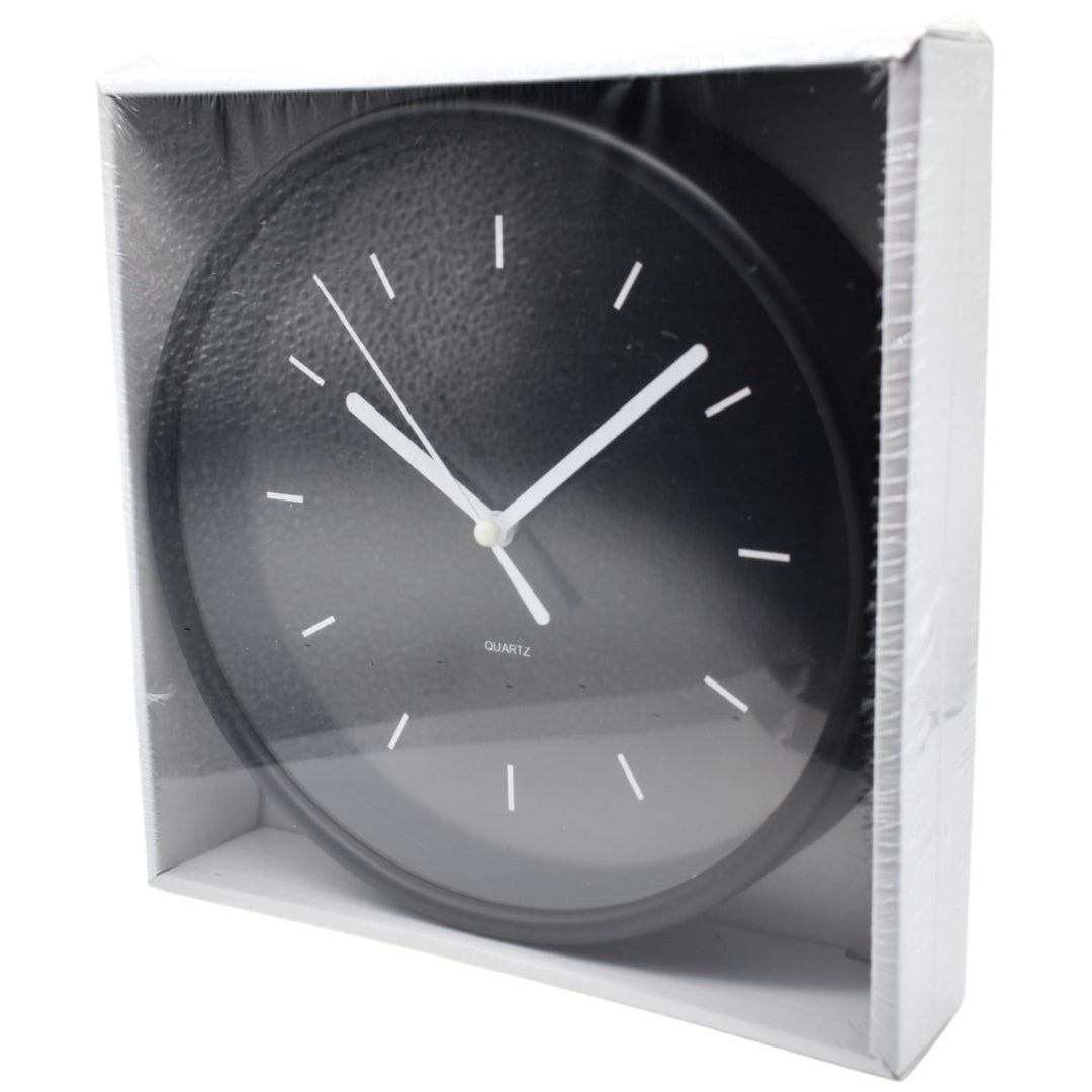 Reloj de pared redondo 19cm. Negro