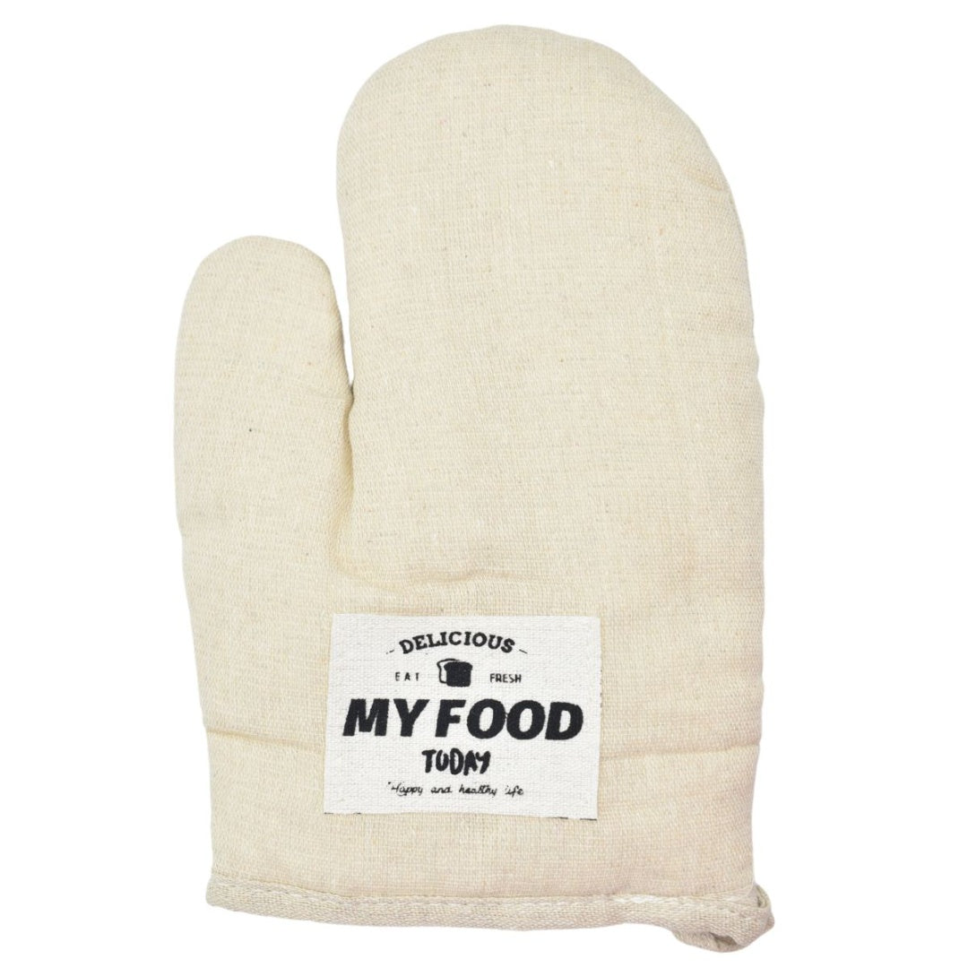 Guante manopla de cocina 26x17cm. Beige