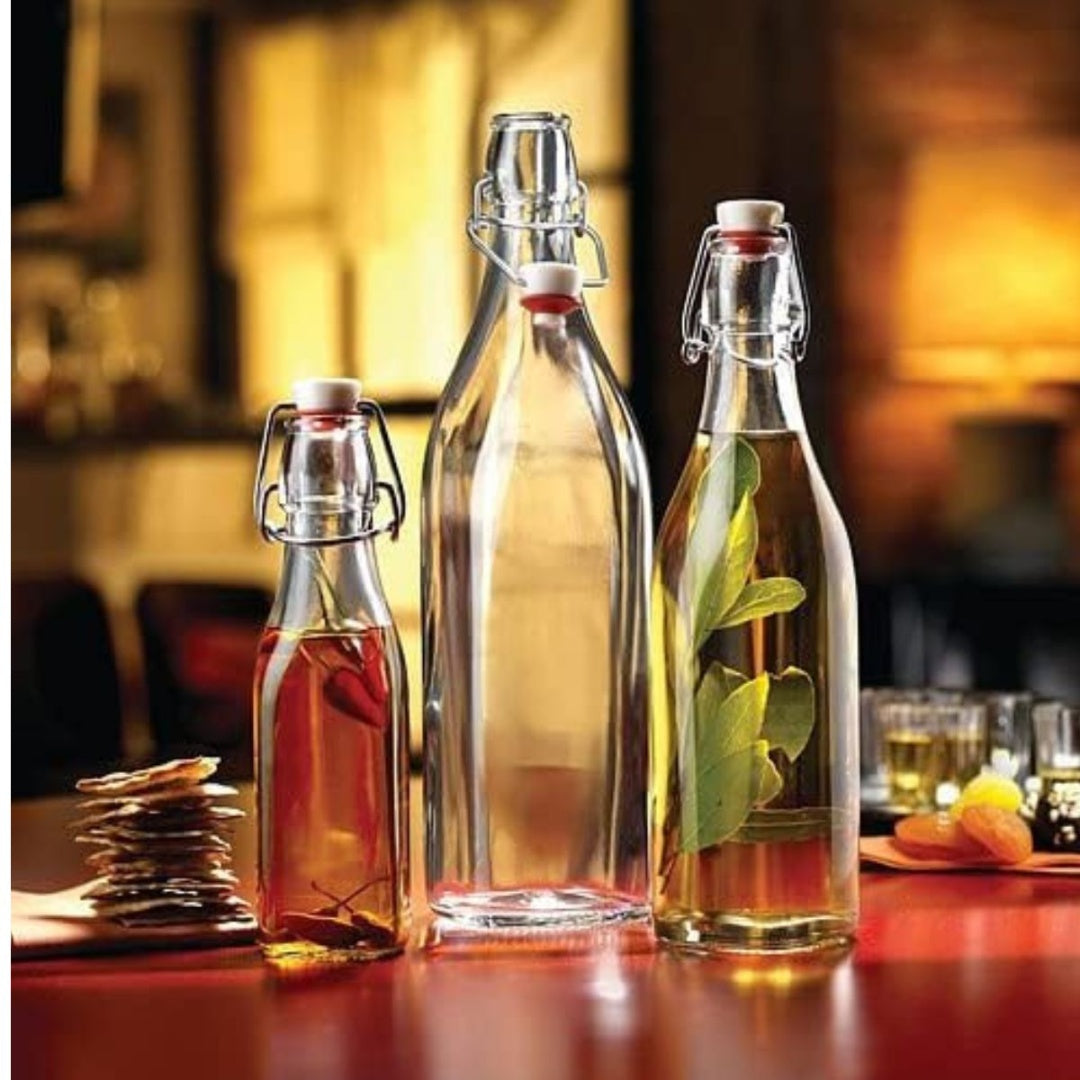 Botella de vidrio con tapón hermético 750ml