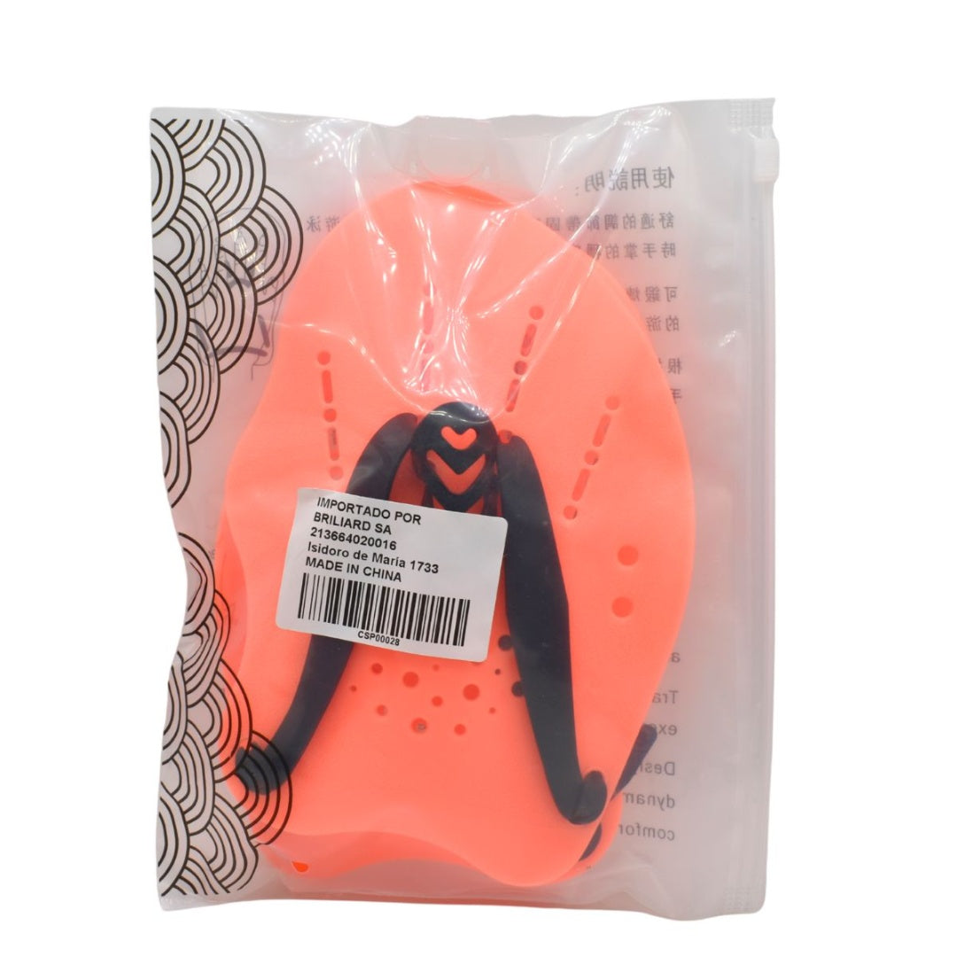 Par de manoplas para natación. Naranja