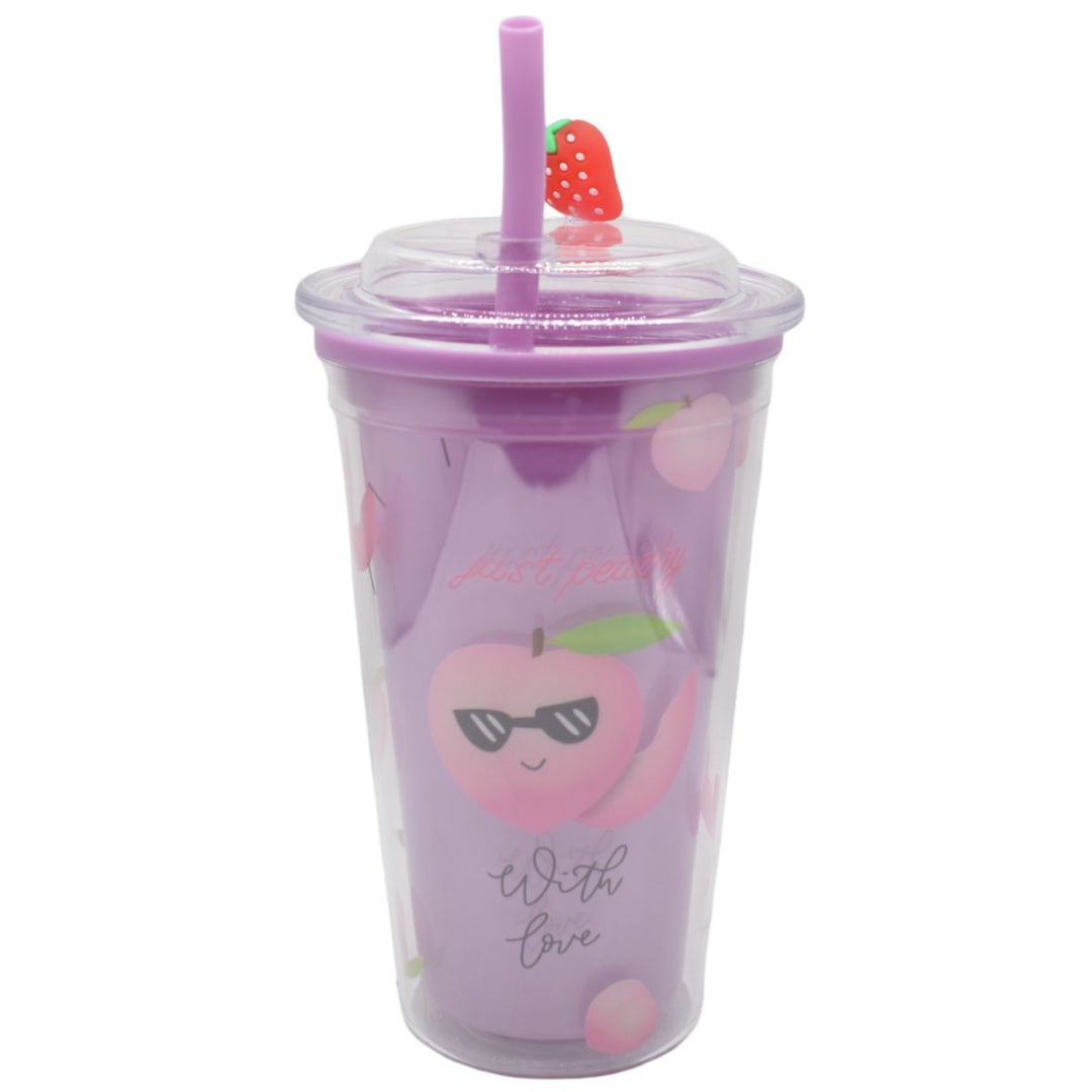 Vaso acrílico doble pared 450ml. Lila