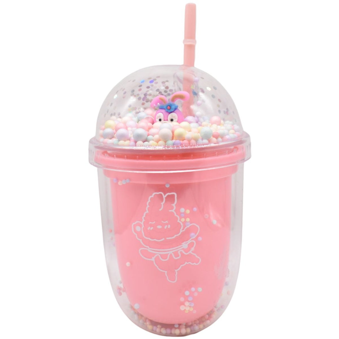 Vaso acrílico doble pared 300ml. Rosado