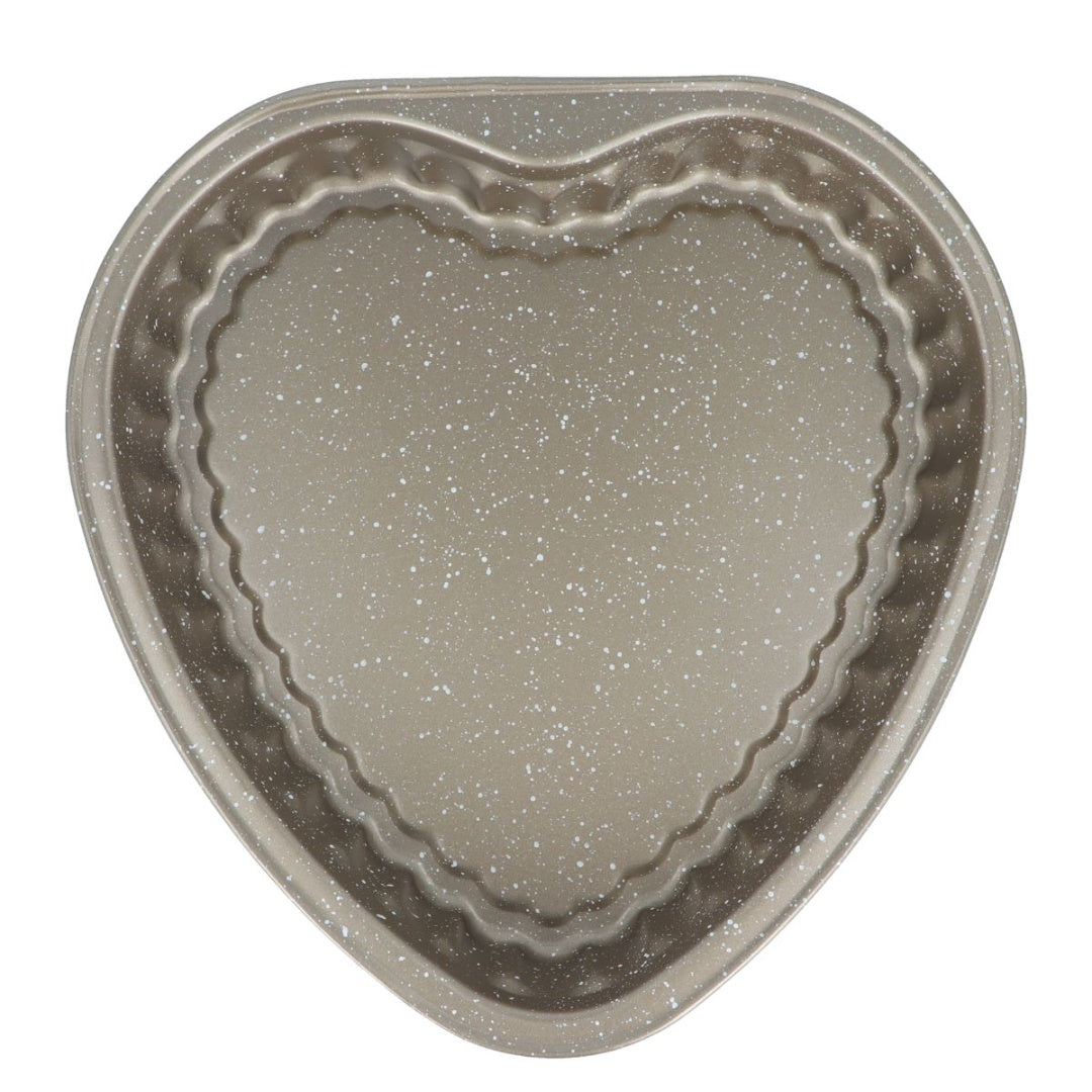 Asadera con forma de corazón 27x4cm. Dorado
