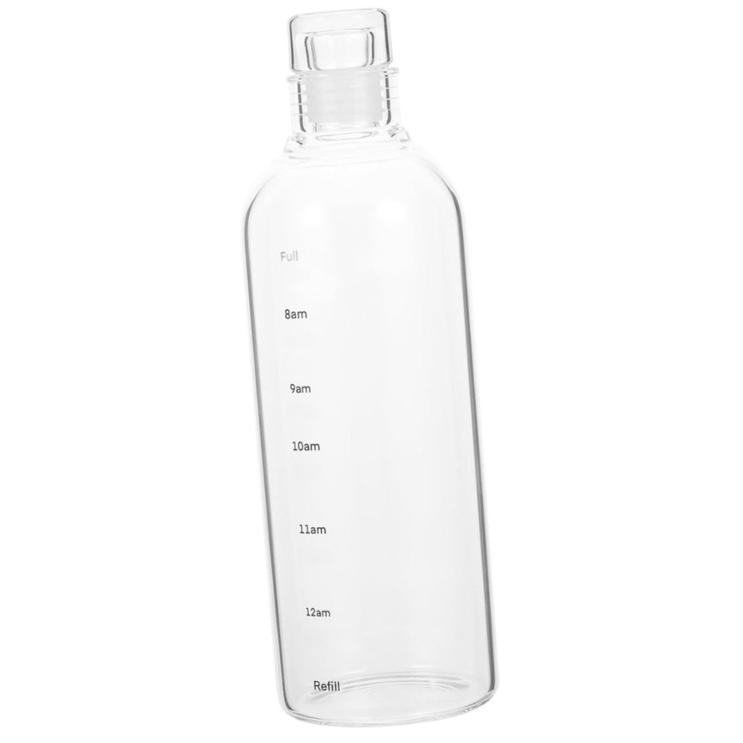 Botella de vidrio con tapa hermética 300ml.