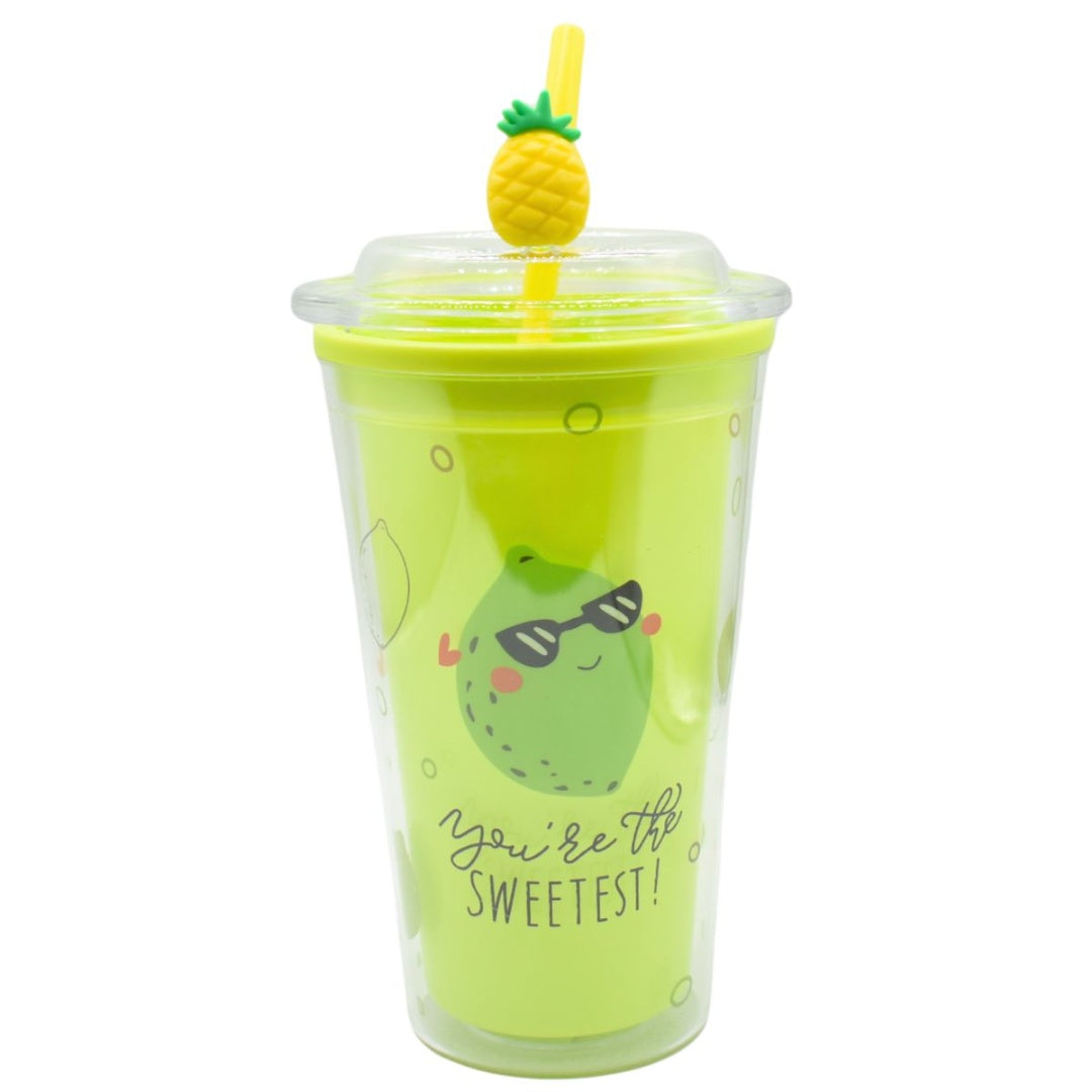 Vaso acrílico doble pared 450ml. Verde
