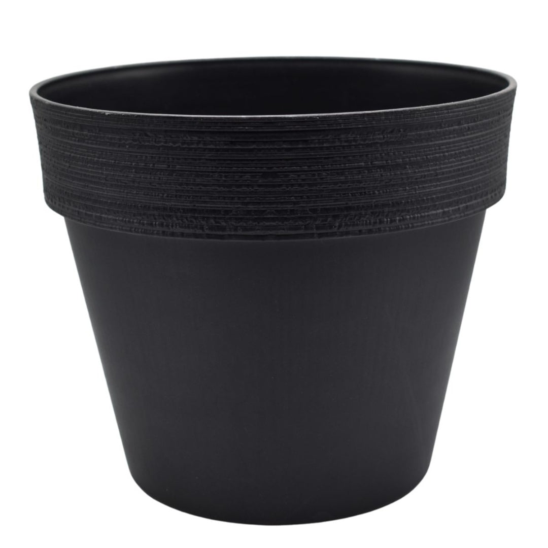 Maceta plástica negra 30x26cm.